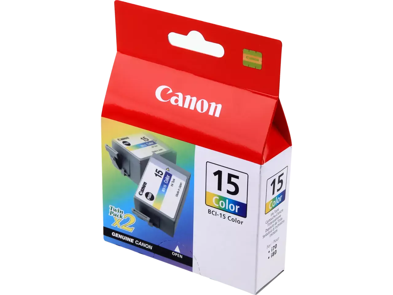 170008440120.webp 8191A002 CANON BCI15C Nr.15 Pixma Inkt (2) kleur 2x50pagina's - Afbeelding 1