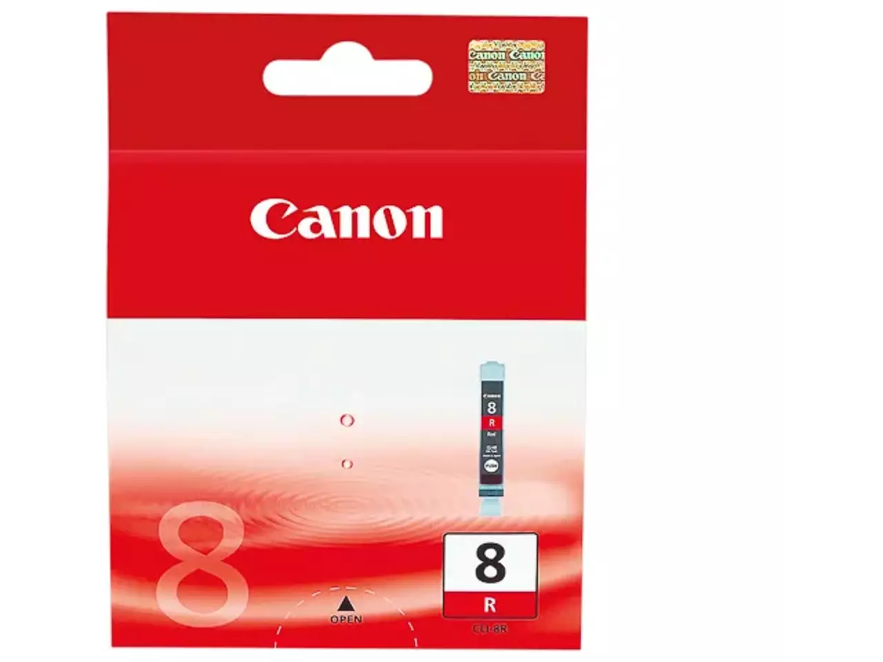 170008440307.webp 0626B001 CANON CLI8R Nr.8 Pixma Inkt rood 5.805pagina's 13ml - Afbeelding 1