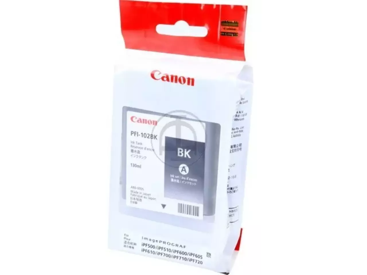 170008440310.webp 0895B001 CANON PFI102BK IPF >6M Inkt zwart 130ml - Afbeelding 1