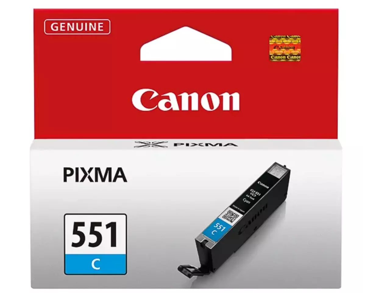 170008440628.webp 6509B001 CANON CLI551C Nr.551 Pixma Inkt cyaan ST 304pagina's 7ml - Afbeelding 1