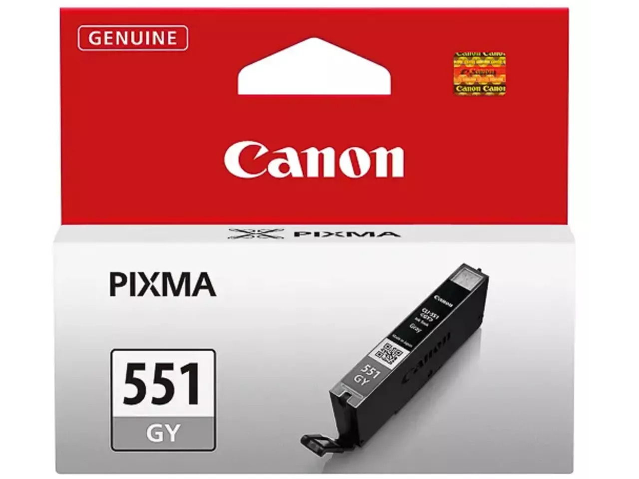 170008440631.webp 6512B001 CANON CLI551GY Nr.551 Pixma MG Inkt grijs ST 125foto's 7ml - Afbeelding 1