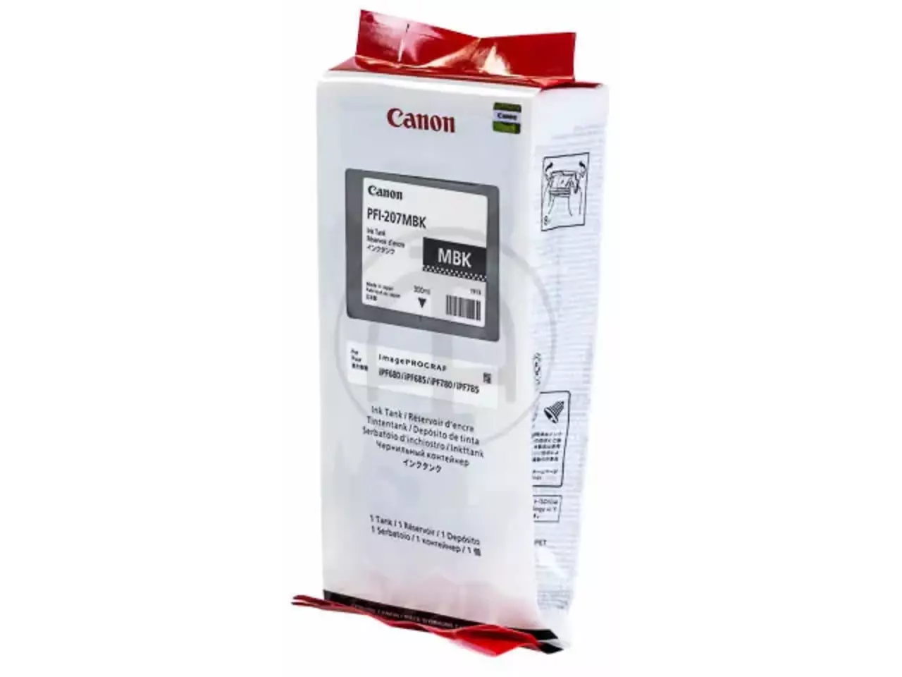 170008440736.webp 8788B001 CANON PFI207MBK IPF Inkt mat zwart 300ml - Afbeelding 1