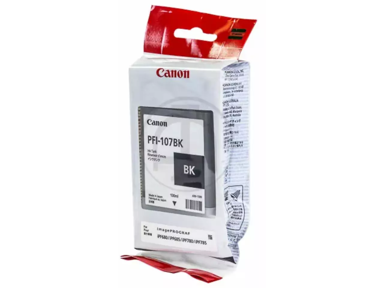 170008440741.webp 6705B001 CANON PFI107BK IPF >6M Inkt zwart 130ml - Afbeelding 1