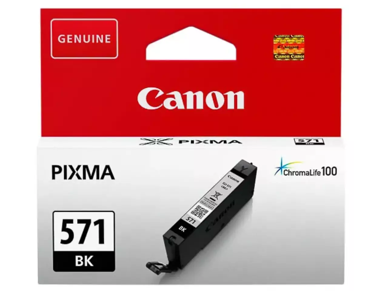 170008440784.webp 0385C001 CANON CLI571BK Nr.571 Pixma MG Inkt zwart ST 1795pagina's 7ml - Afbeelding 1