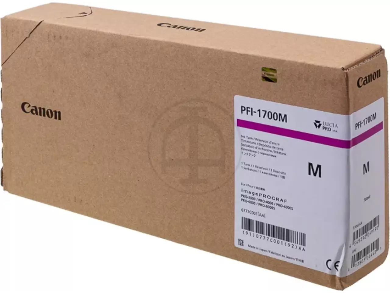 170008440846.webp 0777C001 CANON PFI1700M IPF Inkt magenta 700ml - Afbeelding 1