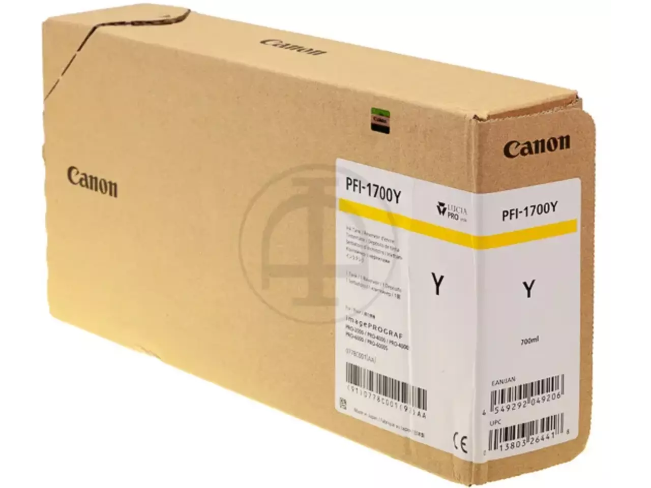 170008440847.webp 0778C001 CANON PFI1700Y IPF Inkt geel 700ml - Afbeelding 1