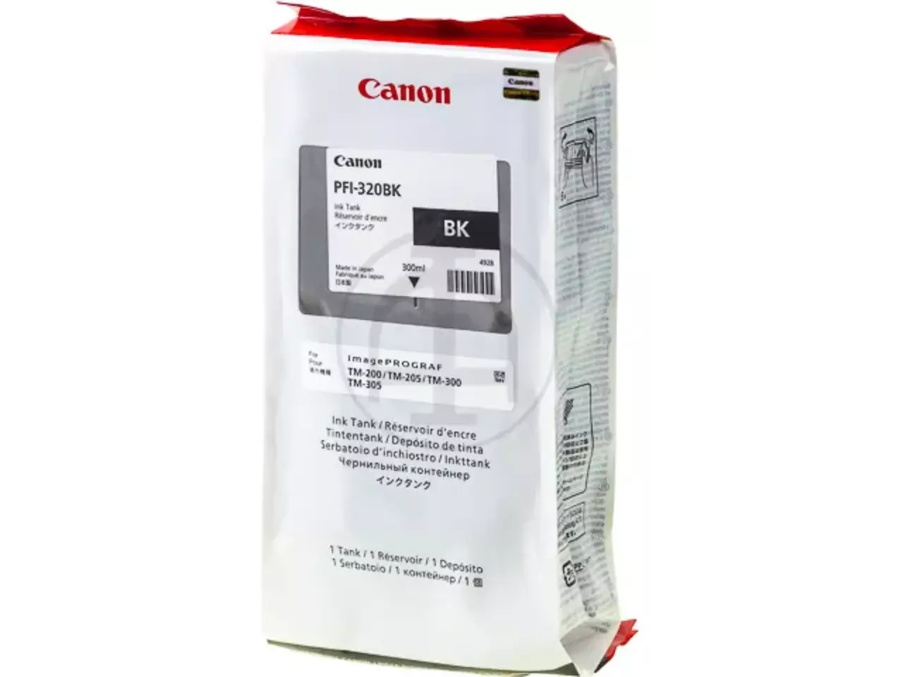 170008440926.webp 2890C001 CANON PFI320BK IPF >6M Inkt zwart 300ml - Afbeelding 1