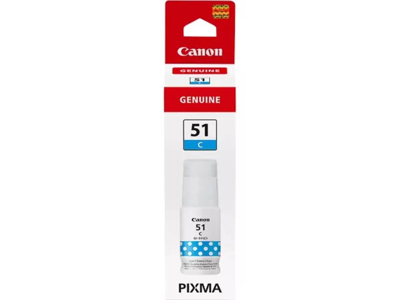 170008440990.webp 4546C001 CANON GI51C Pixma Inkt cyaan 7700pagina's 70ml - Afbeelding 1