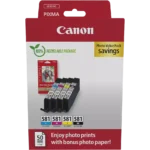 2106C006 CANON CLI581 Pixma TS TR Inkt+Fotopapier (4) cmyk ST w/o SEC