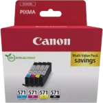 0386C008 CANON CLI571 Pixma MG Inkt (4) 4-kleuren w/o SEC Cardboard 4x7ml