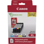 0332C006 CANON CLI571XL Pixma MG Inkt+Fotopapier (4) cmy pbk HC w/o SEC