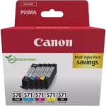 0372C006 CANON CLI571 Pixma MG Inkt (5) cmyk w/o SEC foto's Cardboard 1x15/4x7ml