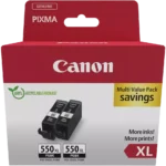 6431B010 CANON PGI550XLPGBK Pixma Inkt (2) zwart HC SEC 2x500pagina's Cardboard