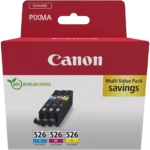 4541B019 CANON CLI526Z Pixma Inkt (3) cmy SEC Cardboard 3x9ml