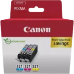 2934B015 CANON CLI521Z Pixma MP Inkt (3) cmy w/o SEC 3x440pagina's Cardboard