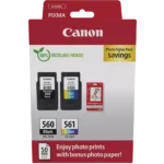 3713C008 CANON PG560+CL561 Pixma TS TR Inkt+Fotopapier (2) zwart-kleur ST 2x180