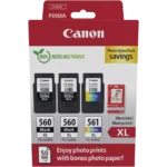 3712C012 CANON 2xPG560XL+CL561XL Pixma TS TR Inkt+Fotopapier (3) HC