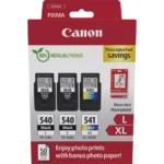 5224B015 CANON 2xPG540L+CL541XL Pixma MG Inkt+Fotopapier (3) zwart-kleur HC