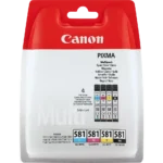 1998C006 CANON CLI581XXL Pixma TS TR Inkt (4) cmyk EHC SEC Cardboard 4x11,7ml