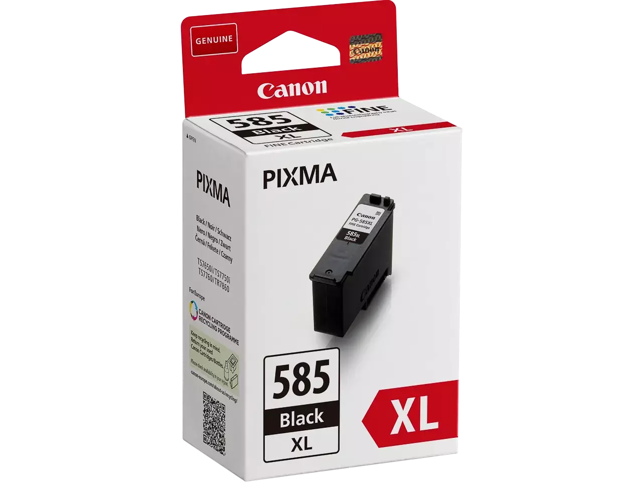 170008441173.webp 6204C001 CANON PG585XL BK GX Inkt zwart 300pagina's 10,3ml - Afbeelding 1
