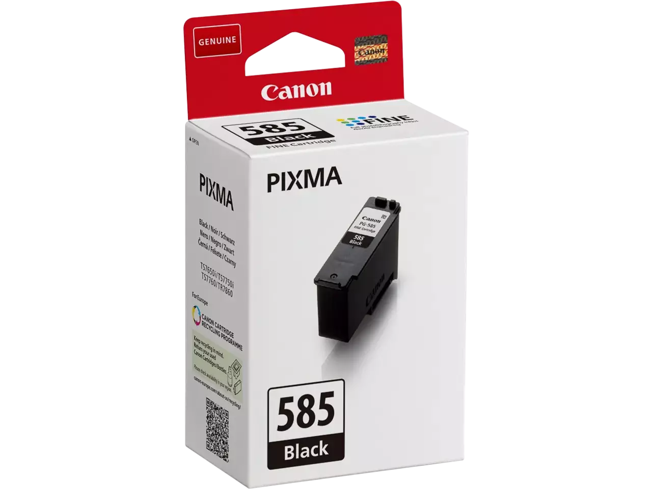 170008441174.webp 6205C001 CANON PG585 GX Inkt zwart 180 pagina's 7,3ml - Afbeelding 1