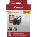 6205C004 CANON PG585+CL586+GP501 Pixma MG Inkt+Fotopapier (2) zwart-kleur