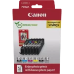 6117C004 CANON PGI530+CLI531PGBK+PP201 Pixma MG Inkt+Fotopapier (6) cmyk gy/pbk