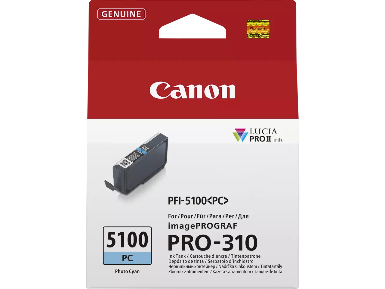 170008441219.webp 6956C001 CANON PFI5100PC IPF Inkt foto cyaan 14ml - Afbeelding 1
