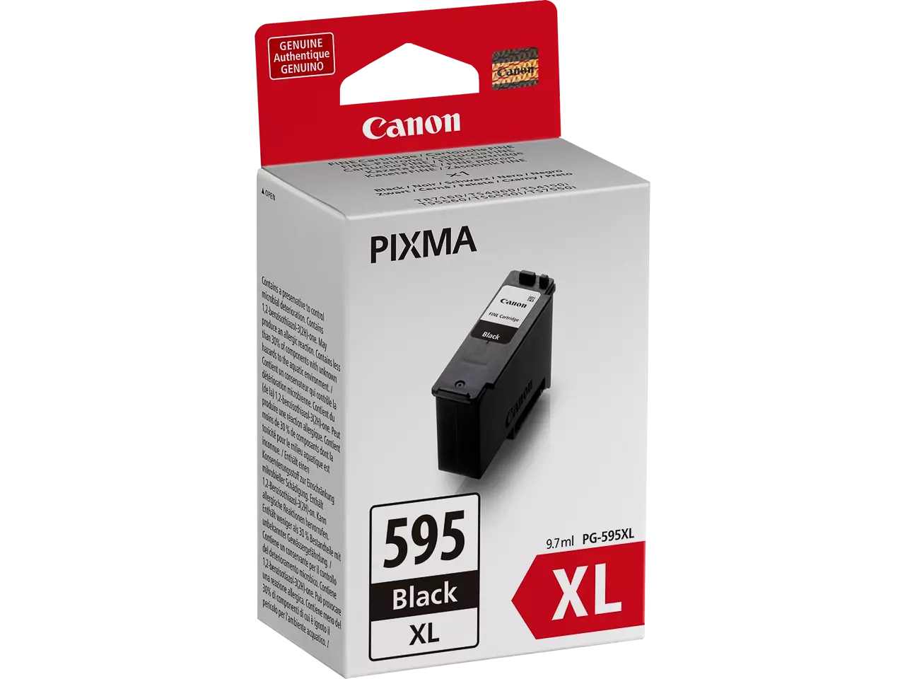 170008441245.webp 7170C001 CANON PG595XL Pixma TS Inkt zwart HC 300pagina's 9.7mm - Afbeelding 1