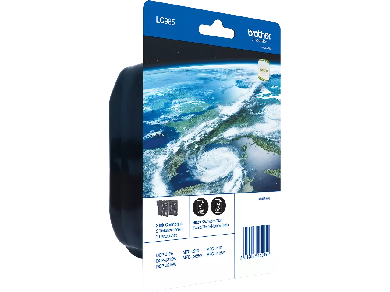 175005440054.webp LC985BKBP2 BROTHER DCP Inkt (2) zwart 2x300pagina's Blister - Afbeelding 1