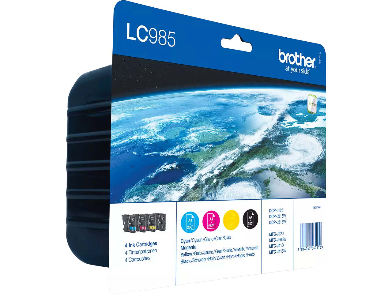 175005440055.webp LC985VALBP BROTHER DCP Inkt (4) cmyk 1x300/3x260pagina's Blister - Afbeelding 1