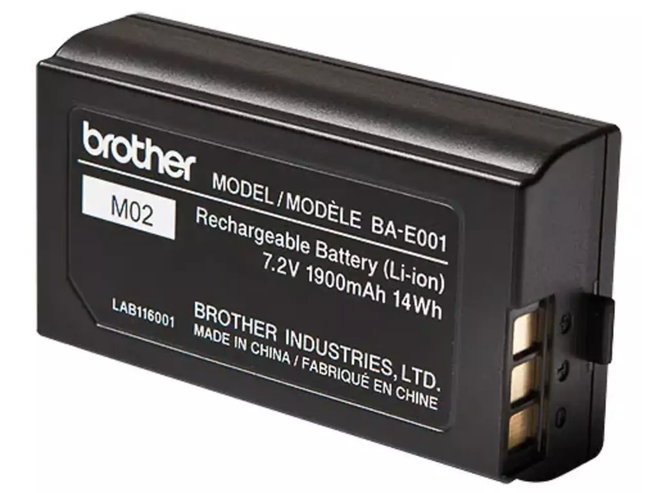 500005440003.webp BAE001 BROTHER Herlaadbaar Lithium Ionen draagbaar PTouch - Afbeelding 1