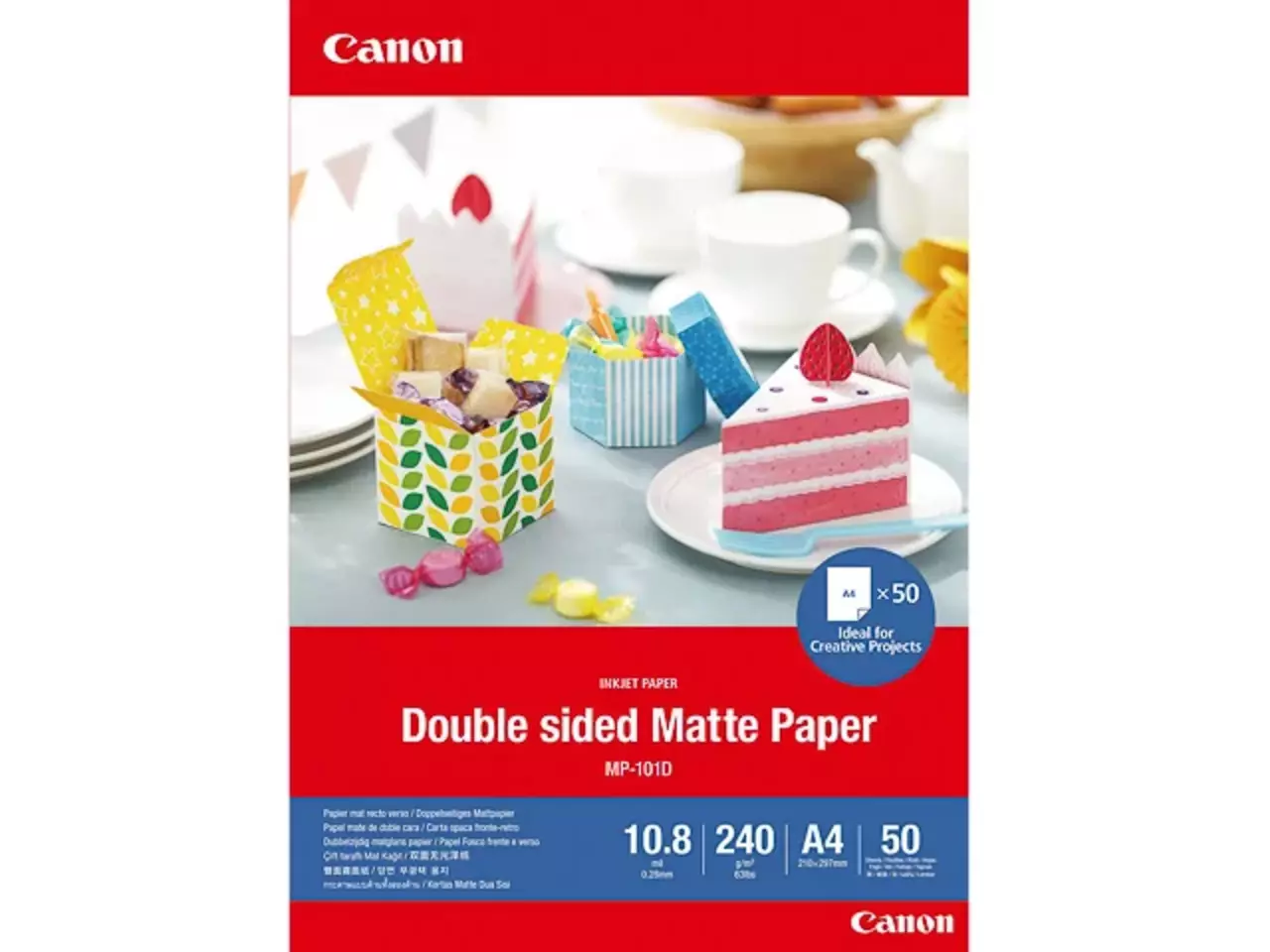 800008440081.webp 4076C005 CANON Fotopapier A4 50vel wit MP101D 240gr mat - Afbeelding 1