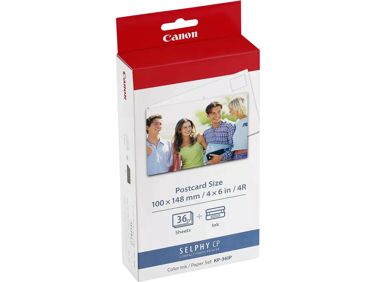801008440001.webp 7737A001 CANON Fotopapier+TTR 10x14,8cm 36vel wit KP36IP glossy - Afbeelding 1