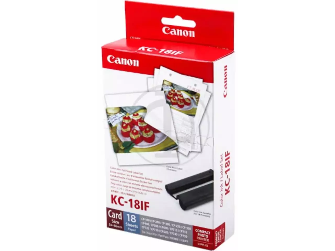 802008440025.webp 7741A001 CANON Fotopapier+TTR 89x54mm 18 vel wit KC18IF - Afbeelding 1
