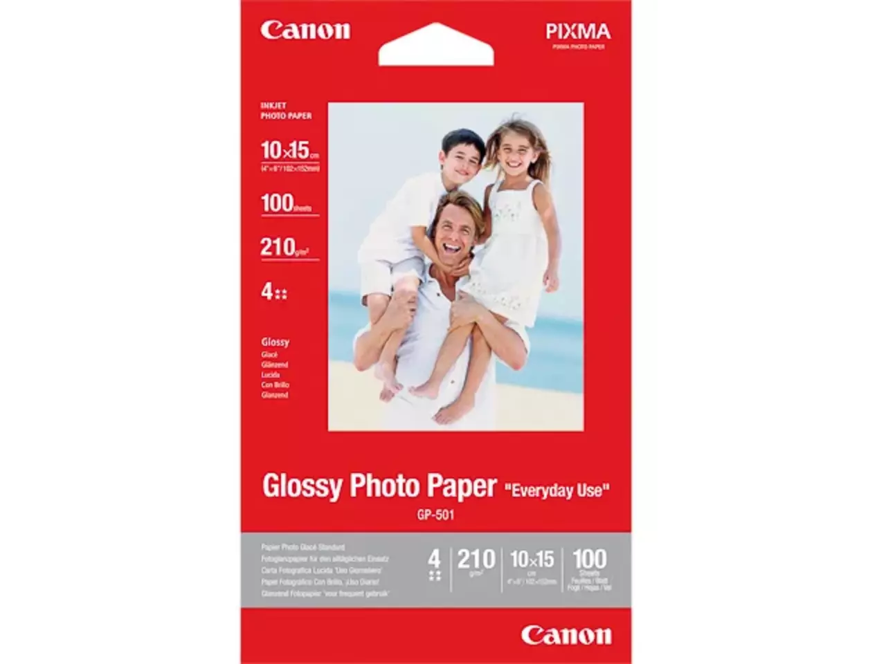 802008440075.webp 0775B003 CANON Fotopapier 10x15cm 100vel wit GP501 200gr glossy - Afbeelding 1