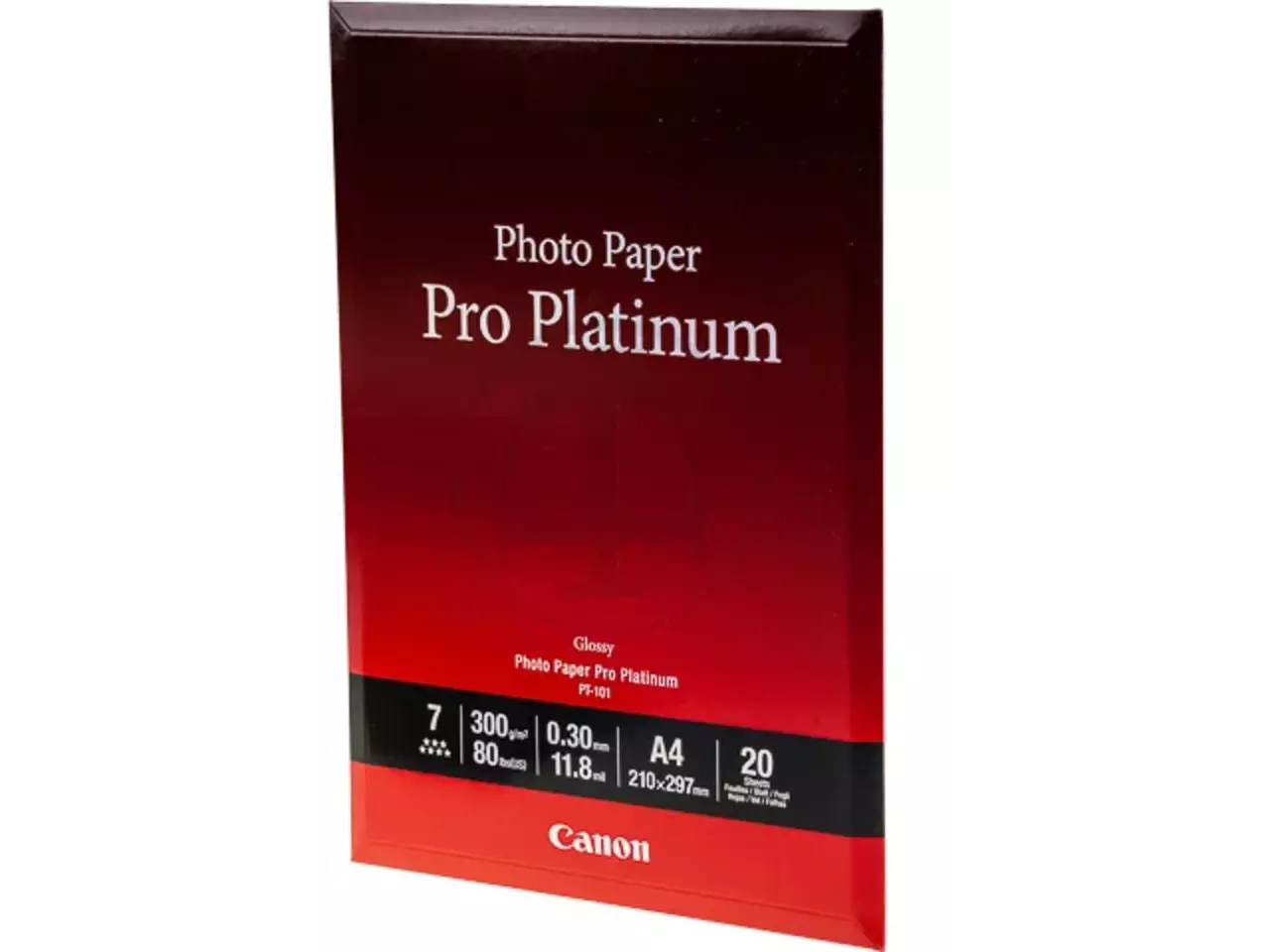 802008440100.webp 2768B016 CANON Fotopapier A4 (210x297mm) 20vel wit PT101 300gr - Afbeelding 1