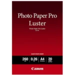 6211B006 CANON Fotopapier A4 (210x297mm) 20vel wit LU101 260gr glossy