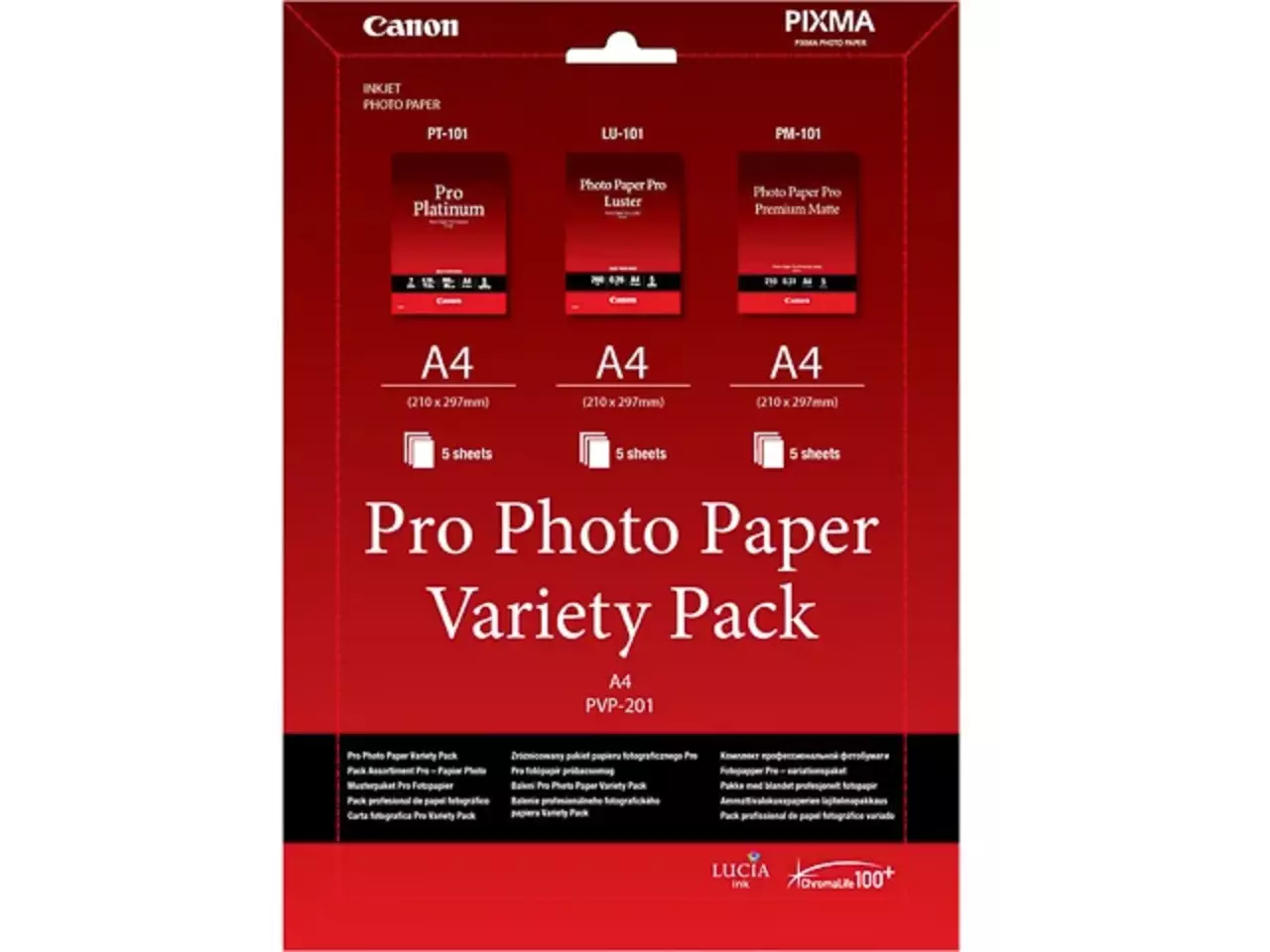 802008440140.webp 6211B021 CANON Pro Fotopapier A4 (210x297mm) 3x5vel wit Value pack - Afbeelding 1