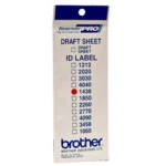 ID1438 BROTHER Stempel label 14x38mm 24 stuk zwart op wit