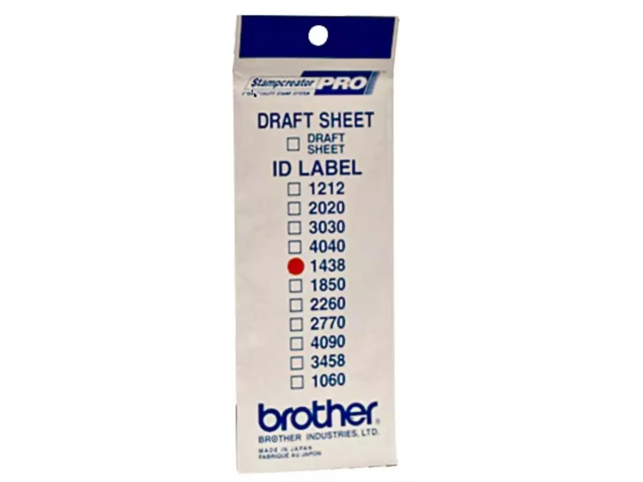 850005440002.webp ID1438 BROTHER Stempel label 14x38mm 24 stuk zwart op wit - Afbeelding 1