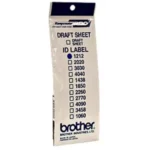 ID1212 BROTHER Stempel label 12x12mm 24 stuk zwart op wit