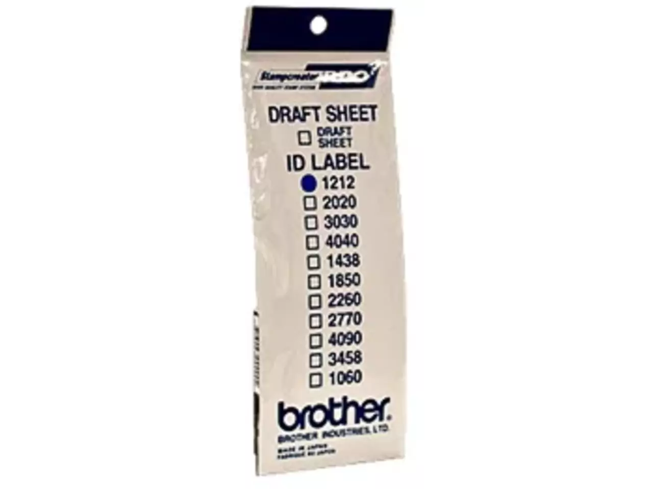 850005440013.webp ID1212 BROTHER Stempel label 12x12mm 24 stuk zwart op wit - Afbeelding 1