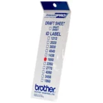 ID1850 BROTHER Stempel label 18x50mm 12 stuk zwart op wit