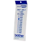 ID3030 BROTHER Stempel label 30x30mm 12 stuk zwart op wit