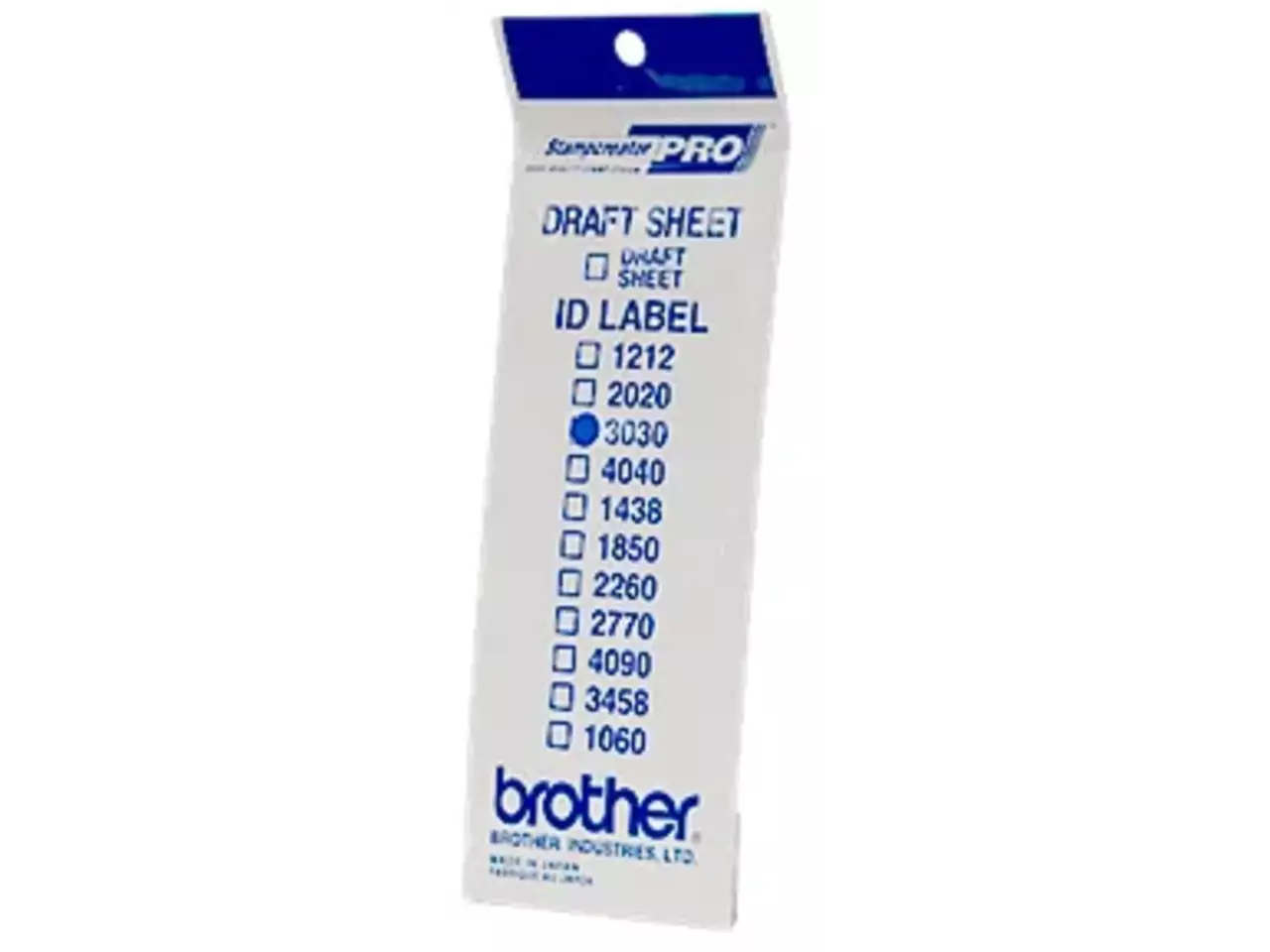 850005440017.webp ID3030 BROTHER Stempel label 30x30mm 12 stuk zwart op wit - Afbeelding 1