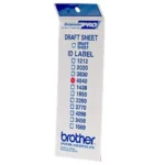 ID4040 BROTHER Stempel label 40x40mm 12 stuk zwart op wit