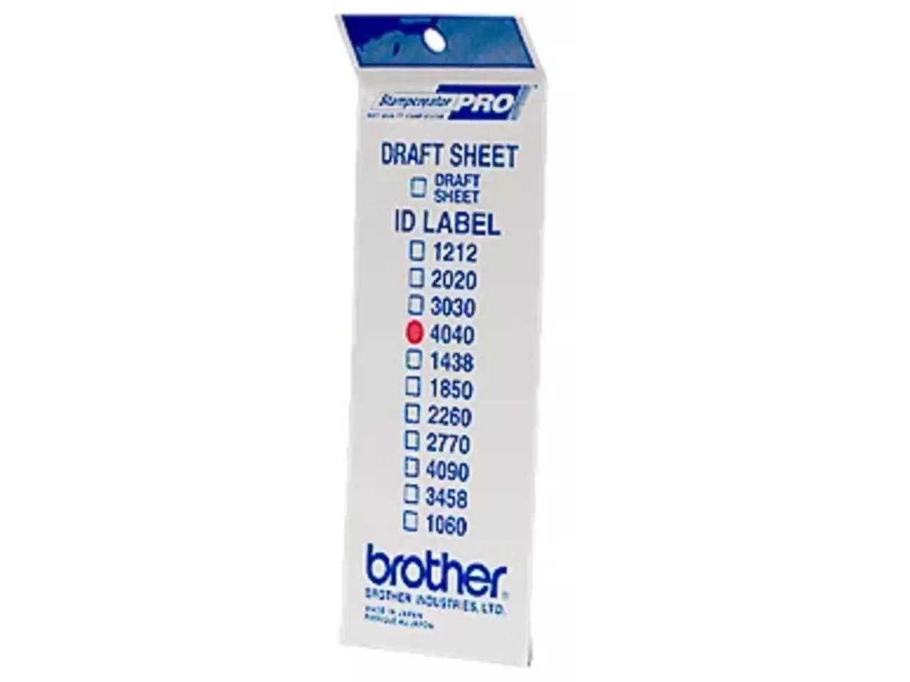 850005440018.webp ID4040 BROTHER Stempel label 40x40mm 12 stuk zwart op wit - Afbeelding 1