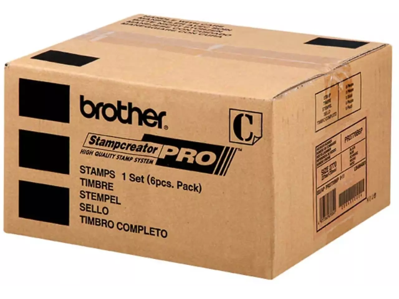 906005440010.webp PR2770B6P BROTHER SC2000 Stempel zwart 27x70mm - Afbeelding 1