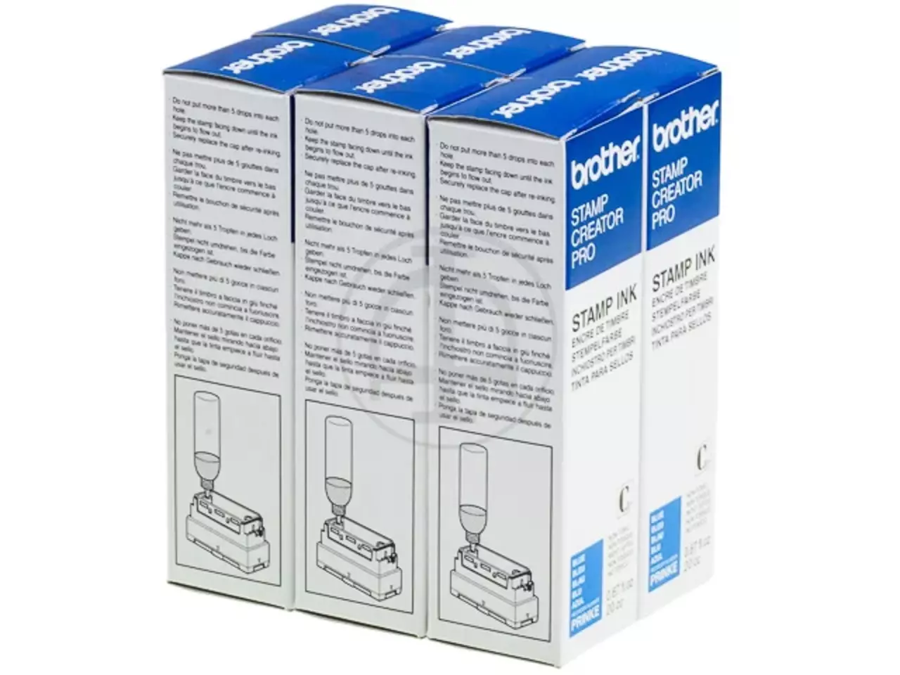 906005440030.webp PR-INKE BROTHER SC2000 stamp ink blue 20ml refill - Afbeelding 1